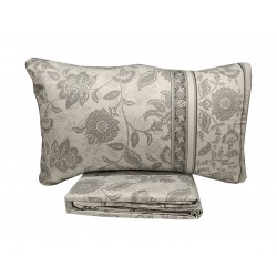 DORMA finest bedlinen - Parure copri piumino matrimoniale in raso jacquard di puro cotone